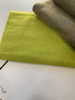 Washed wool CHARTREUSE