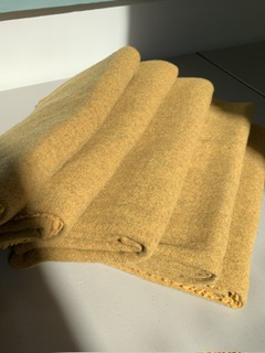 Washed wool - GOLDEN YELLOW HERRINGBONE